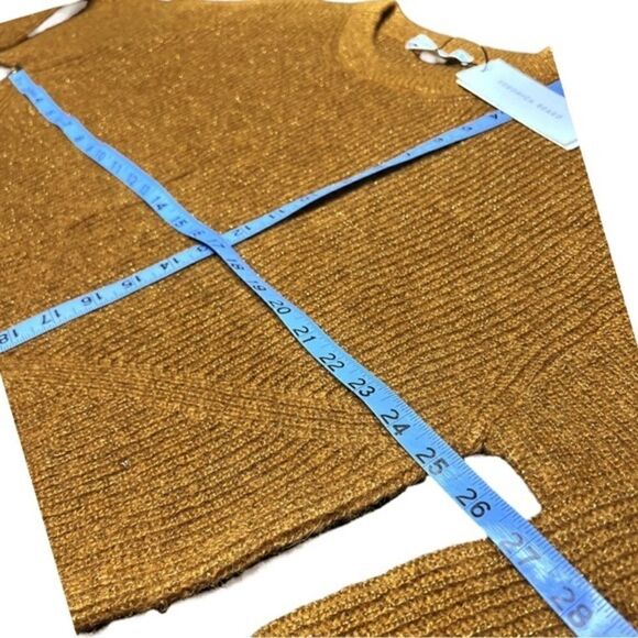 Veronica Beard Melinda Crew Neck Sweater in Gold - Picture 3 of 10